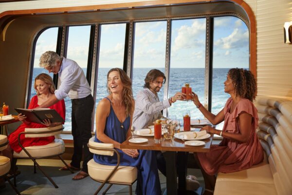 People dining at The Wake eatery onboard Scarlet Lady. Photoshoot of Vitamin Sea activities by Melanie Acevedo onboard Scarlet Lady, Virgin Voyages Photoshoot of Vitamin Sea activities by Melanie Acevedo onboard Scarlet Lady, Virgin Voyages Vitamin Sea & Project Jackson Photoshoot Cabins onboard SCL Shoot Date: Sept 18-25, 2021 Shoot Location: Transit from NY-Bimini Usage: Worldwide/universal unlimited rights in perpetuity for all media including 3rd party usage (Virgin Brands) for all footage and images captured during the shoot. Excluding TV + Broadcast. Talent Usage: 5 Years Worldwide/universal unlimited rights in perpetuity for all media including 3rd party usage for all footage and images captured during the shoot. Excluding TV + Broadcast. TEAM Photographers: Lifestyle: Melanie Acevedo Cabins: Sang An Agent: Kenna Zimmer, Sarah Laird & Good Company https://sarahlaird.com CD: Christian Schrader Art Buyer / Producer: Kathy Boos