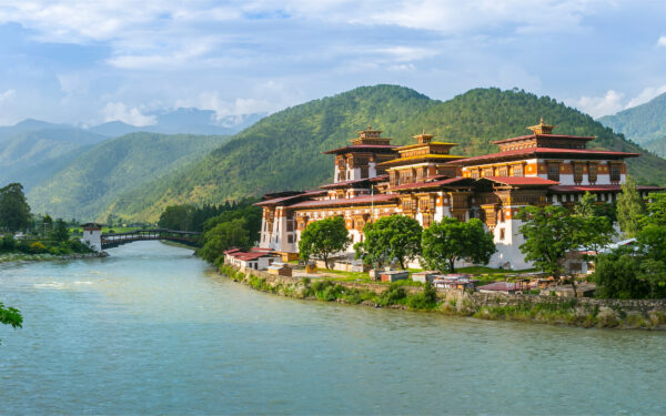 Punakha Dzong Monastery, one of the largest monestary in Asia, Punakha, Bhutan - 